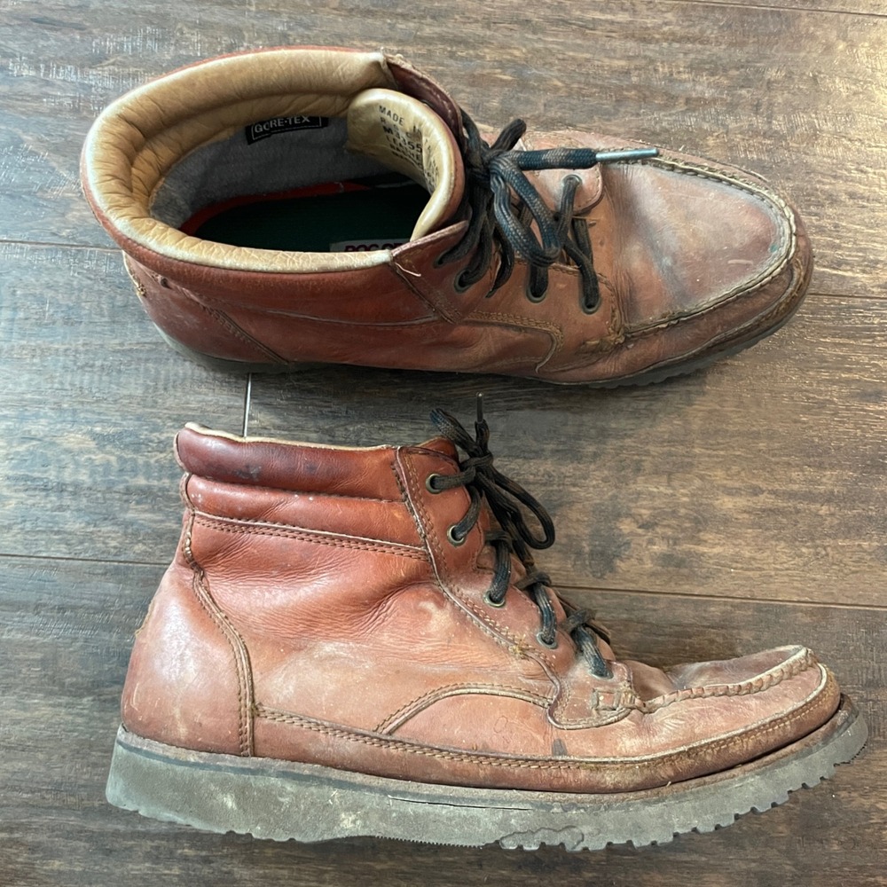 Rockport RocSports Hiking Boots Mens 11W Brown Gore-Tex‎ Leather Vibram Gorpcore